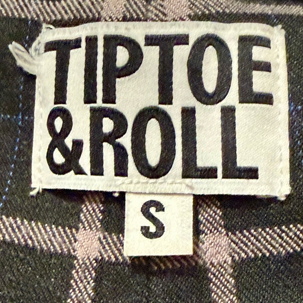 Tiptoe & Roll Plaid Wide Leg Ankle Strap Pants Size S